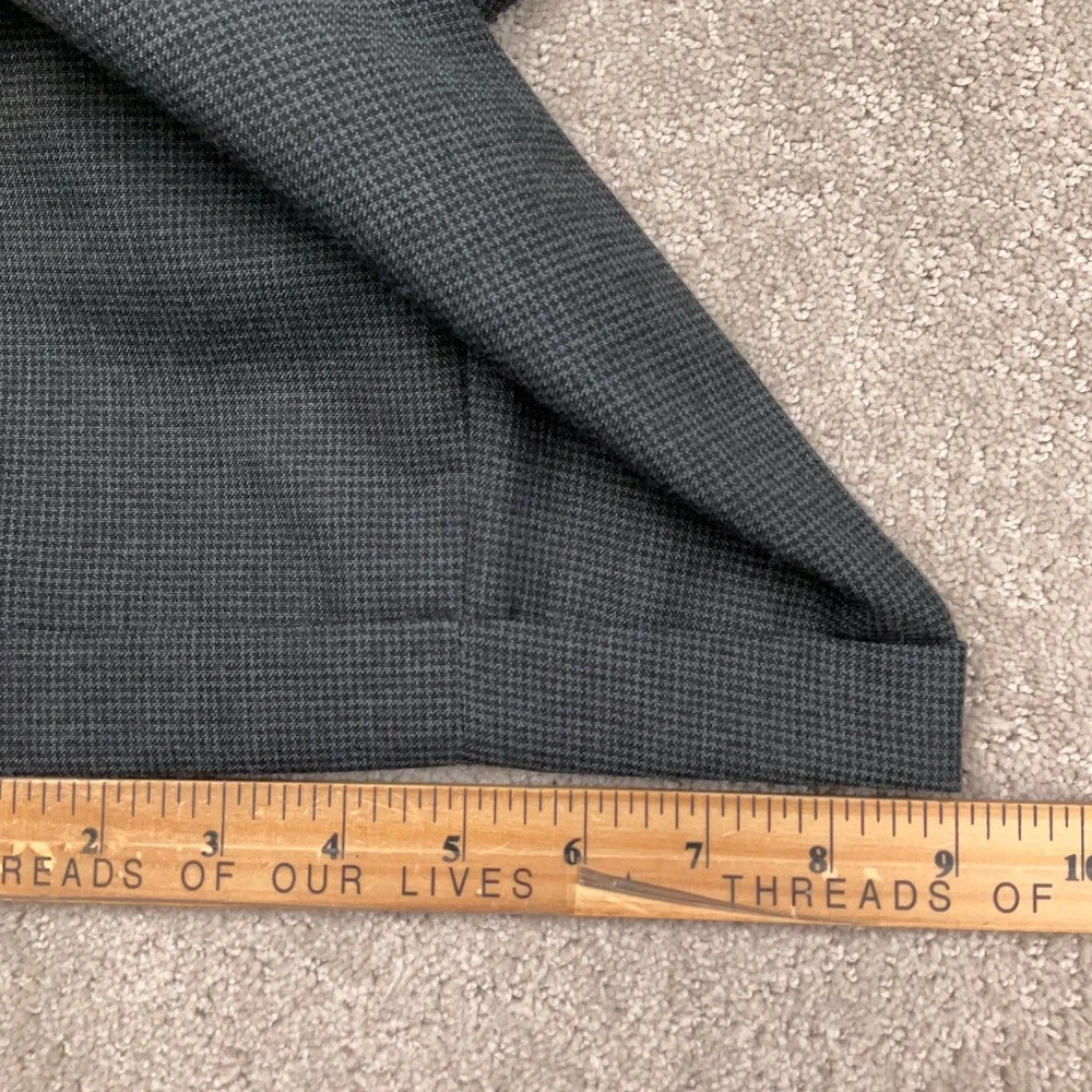 J. Riggins Suit Mens 38R Gray Bue Double Breasted  Tailored Corporate Wool VTG